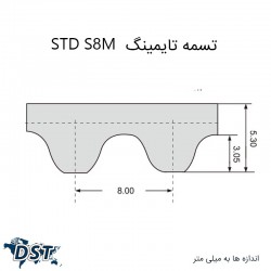 تسمه تایمینگ 496 S8M صنعتیعکس شماره 3